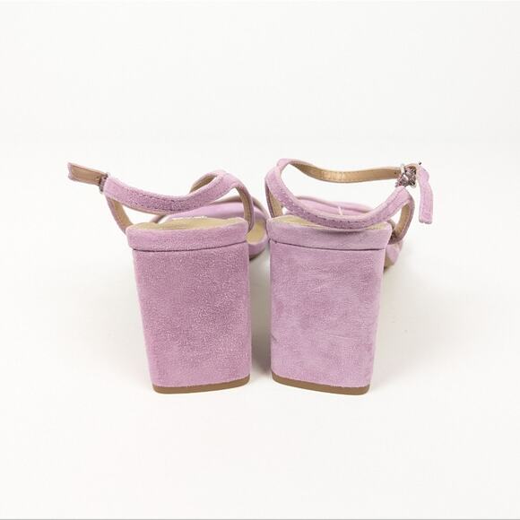 Steve Madden A Buzz Lilac Suede Block Heel Sandals Size 9.5 - Picture 6 of 10